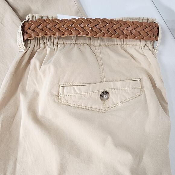 Mauricess Womens Tapered High Rise Belted Chino Ankle Pant Size 2X Khaki Beige - Picture 7 of 13